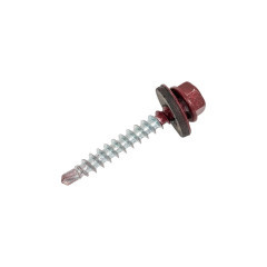 Cаморез кровельный 4,8*35 красное вино цена за 1шт  RAL-3005